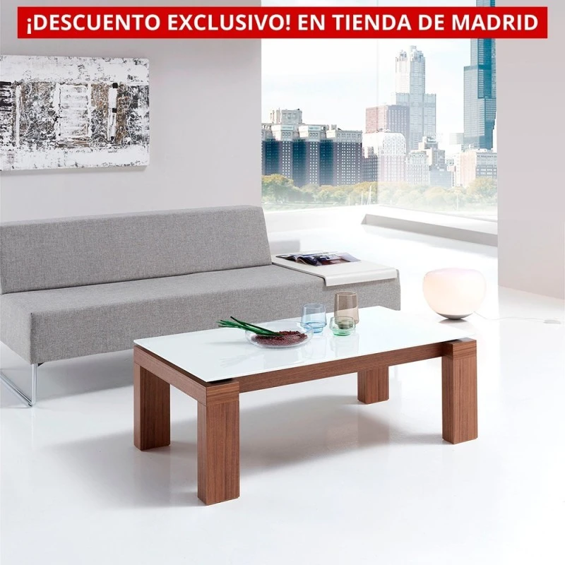 Mesa Centro Elevable Tapa Cristal ARMONIA 3 Mesa Centro Elevable Tapa Cristal ARMONIA