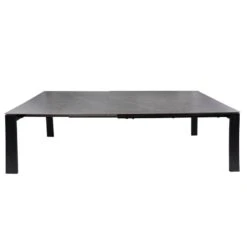 Mesa 2 Extensiones Porcelanico Gris 140x90 Patas Negras JANET -Demarques Tienda mesa extensible janet 140x90 tapa porcelanico gris patas negras 5