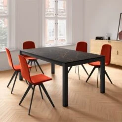 Mesa Extensible KERALA Encimera Dekton Y Patas Metalicas