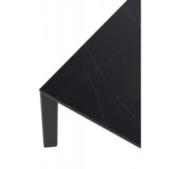 Mesa Extensible Porcelanico Negro Sahara Y Patas Antracita LISA -Demarques Tienda mesa extensible lisa 140x90 tapa porcelanico negro sahara patas antracita 2