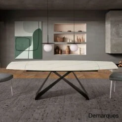 Mesa Extensible Porcelanico Solid Bianco ARTANA