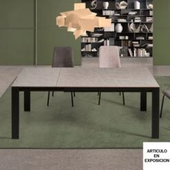 Mesa Extensible Porcelanico Solid Gris ENZO