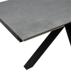 Mesa Extensible Porcelanico Gris 160x90 Patas Negras VALERI -Demarques Tienda mesa extensible valeri 160x90 tapa porcelanico gris patas negras 6