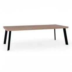 Mesa Madera Maciza Roble Envejecido Y Pata Metalicas MASTER PASS