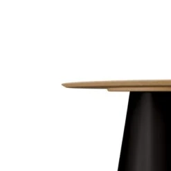 Mesa Redonda Comedor 100 Cm Roble-negra DAIMUZ -Demarques Tienda mesa redonda comedor 100 cm roble negra daimuz 3