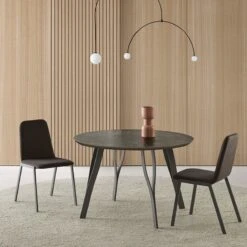 Mesa Redonda Comedor Con Pata Metalica ZERI