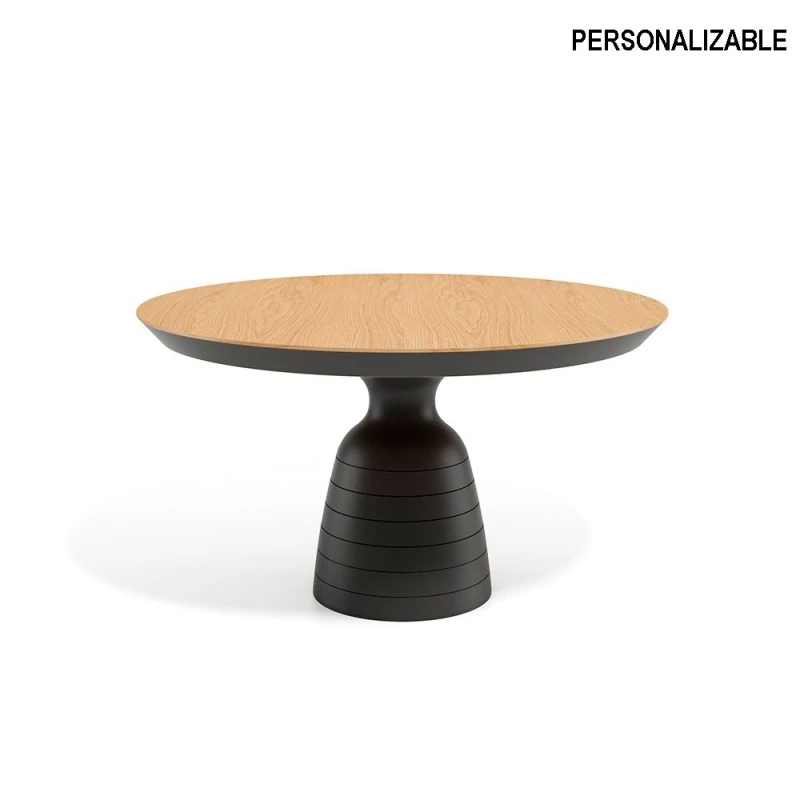 Mesa Redonda Comedor Con Pie Central Madera BUD 3 Mesa Redonda Comedor Con Pie Central Madera BUD