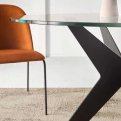 Mesa Redonda Cristal Y Patas Metalicas ROMA -Demarques Tienda mesa redonda cristal y patas metalicas disponible en varias medidas 3