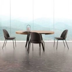 Mesa Redonda Extensible Con Pata Metalica ZERI