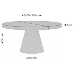Mesa Redonda Extensible Pie Central HAYON 11 Mesa Redonda Extensible Pie Central HAYON -Demarques Tienda mesa redonda extensible pie central hayon 4