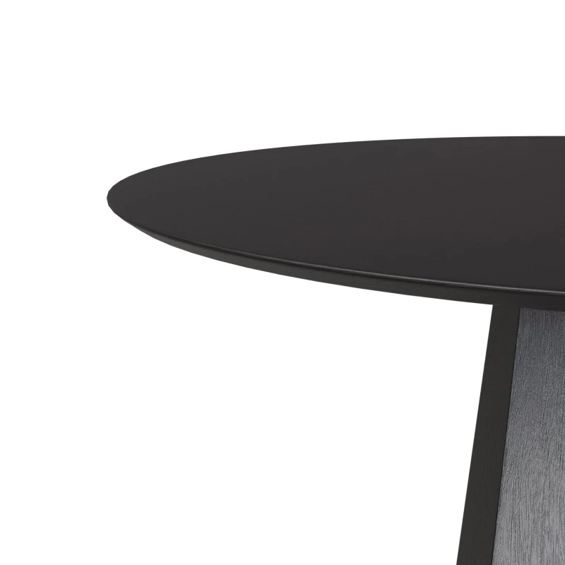 Mesa Redonda Negra Roble 120 Cm REGINA 4 Mesa Redonda Negra Roble 120 Cm REGINA - Imagen 2