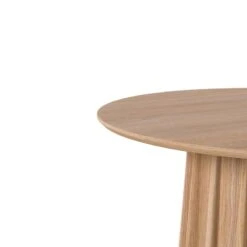 Mesa Redonda Madera De Roble Y Pata Central LORENZA -Demarques Tienda mesa redonda roble 100 cm lorenza 4