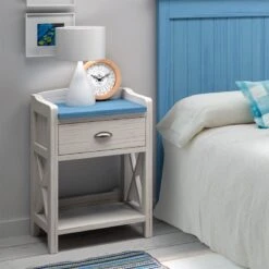 Mesita De Noche Madera Con 1 Cajon Y Hueco VERONA