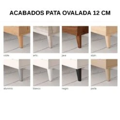 Mesita De Noche 2 Cajones, Patas Ovaladas, Tirador L PARIS I -Demarques Tienda mesita de noche 2 cajones patas ovaladas tirador l paris i 2