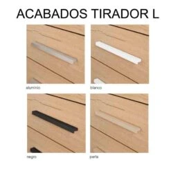 Mesita De Noche 2 Cajones, Patas Ovaladas, Tirador L PARIS I -Demarques Tienda mesita de noche 2 cajones patas ovaladas tirador l paris i 3