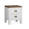 Mesita De Noche Blanca 2 Cajones MOYCOR EVEREST -Demarques Tienda mesita de noche colonial blanca everest