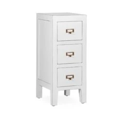 Mesita Noche Estrecha Blanca MOYCOR EVEREST