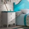 Mesita De Noche Madera 3 Cajones NANTES -Demarques Tienda mesita de noche nantes con 3 cajones