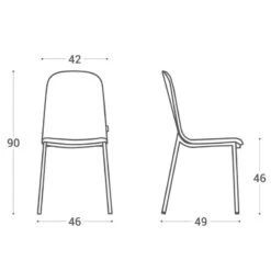 Silla De Cocina Tapizado Tessuto MOLY -Demarques Tienda moly silla tapizada tessuto cancio 2