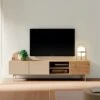 Mueble De Tv 180 Cm - COMPACT -Demarques Tienda mueble de tv 180 cm con 2 puertas 2 huecos 2 cajones madera