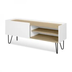 Mueble De Television 140 Cm NINA -Demarques Tienda mueble de tv moderno nina blanco 2