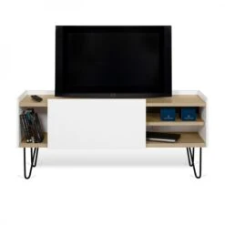 Mueble De Television 140 Cm NINA -Demarques Tienda mueble de tv moderno nina blanco 7