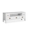 Mueble Tv Blanco 125 Cm 3 Cajones Y 1 Hueco EVEREST -Demarques Tienda mueble tv colonial blanco everest con 3 cajones y 1 hueco