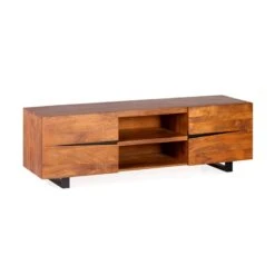 Mueble Tv 160 Cm En Madera De Mango -Demarques Tienda mueble tv de madera mango 160 cm 2