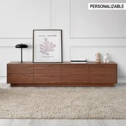 MUEBLE TV MADERA 2 CAJONES 3 PUERTAS NORDIC