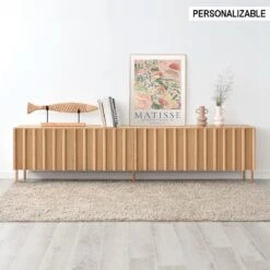 MUEBLE TV MADERA ESTILO NORDICO STOKEN 4 PUERTAS