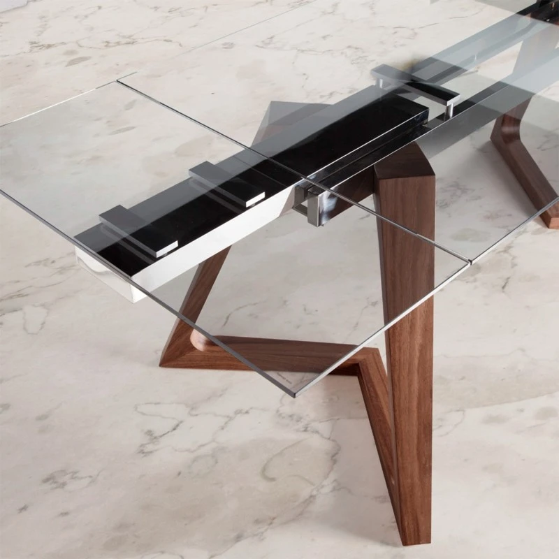 Mesa De Comedor De Cristal Extensible NIL 7 Mesa De Comedor De Cristal Extensible NIL - Imagen 5