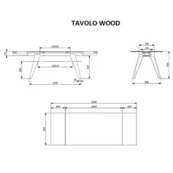 Mesa Extensible En Cristal Y Patas De Madera TAVOLO -Demarques Tienda nacher mesa de comedor moderna extensible tavolo wood 4