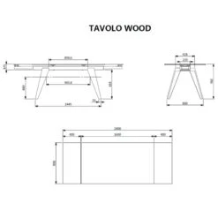Mesa Extensible En Cristal Y Patas De Madera TAVOLO -Demarques Tienda nacher mesa de comedor moderna extensible tavolo wood 5