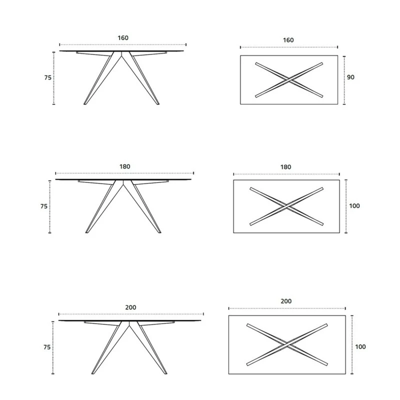 Mesa De Cristal Con Patas De Madera AUGUSTA 6 Mesa De Cristal Con Patas De Madera AUGUSTA - Imagen 4