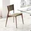 Silla De Comedor Apilable Tapizada Estructura Madera LEGER -Demarques Tienda nacher silla de comedor moderna apilable leger