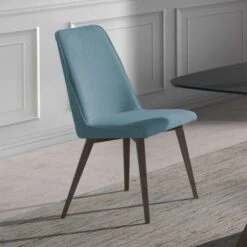 Silla De Comedor Tapizada Con Patas De Madera LOLA A