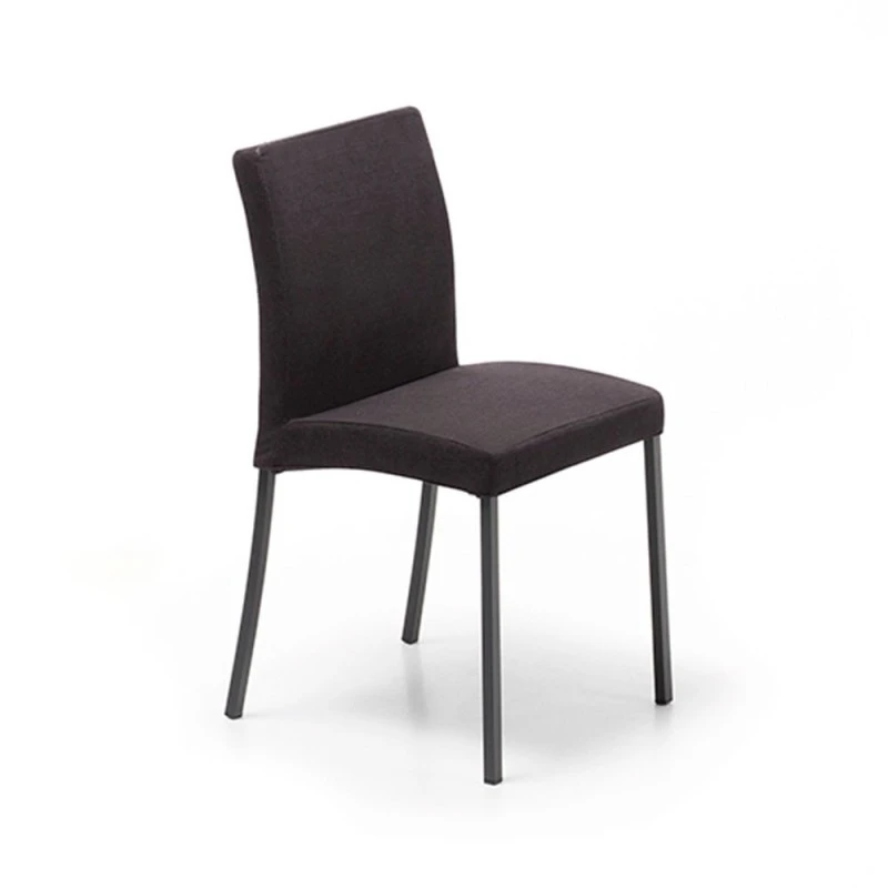 NAOMI - SILLA TAPIZADA DESENFUNDABLE Y PATAS METALICAS 5 NAOMI - SILLA TAPIZADA DESENFUNDABLE Y PATAS METALICAS - Imagen 3