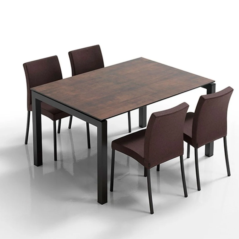 NAOMI - SILLA TAPIZADA DESENFUNDABLE Y PATAS METALICAS 3 NAOMI - SILLA TAPIZADA DESENFUNDABLE Y PATAS METALICAS