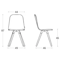 Silla De Cocina Tapizada De Estilo Nordico NUBA -Demarques Tienda nuba silla tapizada estilo noridco cancio 5