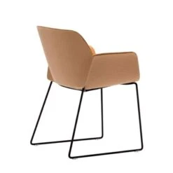 Sillon NUEZ Con Patas Patin Y Asiento Con Respaldo Tapizado -Demarques Tienda nuez sillon con metalicas andreu world 3