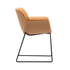 Sillon NUEZ Con Patas Patin Y Asiento Con Respaldo Tapizado -Demarques Tienda nuez sillon con metalicas andreu world 4