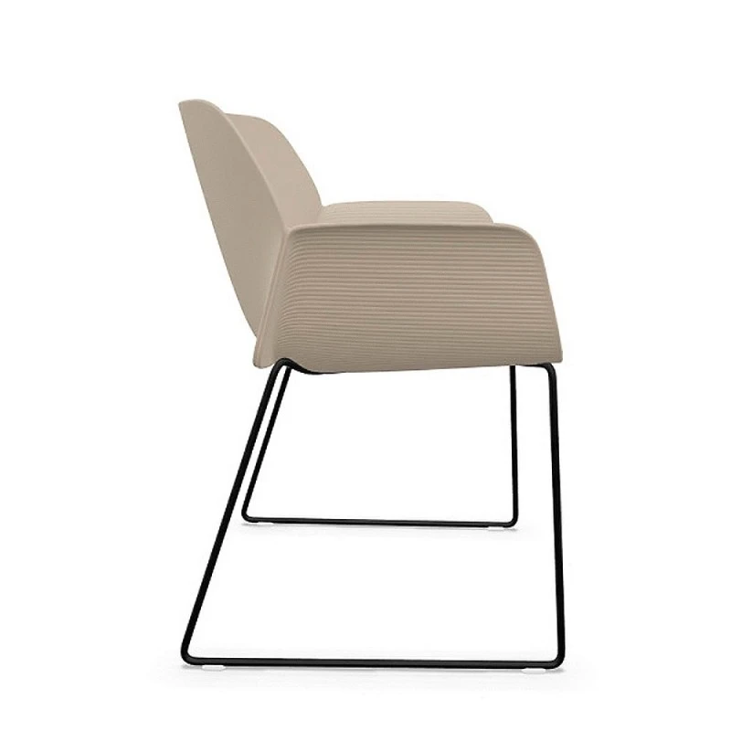 Sillon NUEZ Patas Patin Y Asiento Tapizado 4 Sillon NUEZ Patas Patin Y Asiento Tapizado - Imagen 2