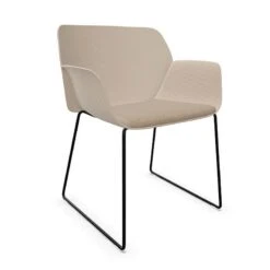 Sillon NUEZ Patas Patin Y Asiento Tapizado