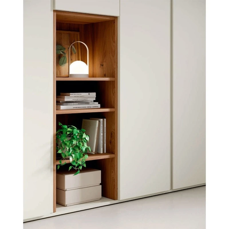 ON - BOISERIE MODERNA EN LACADO PERLA MATE Y ROBLE TOSTADO 5 ON - BOISERIE MODERNA EN LACADO PERLA MATE Y ROBLE TOSTADO - Imagen 3