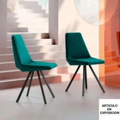 Silla Tapizada Con Pie Metalico ORU