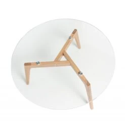 Mesa De Centro Redonda De Cristal Patrick Ø90cm -Demarques Tienda patrick mesa de centro cristal 2