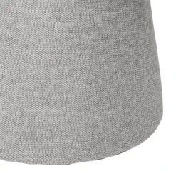 Puff Redondo Tapizado Tela Color Gris ALBIN -Demarques Tienda puff redondo tapizado tela color gris albin 3