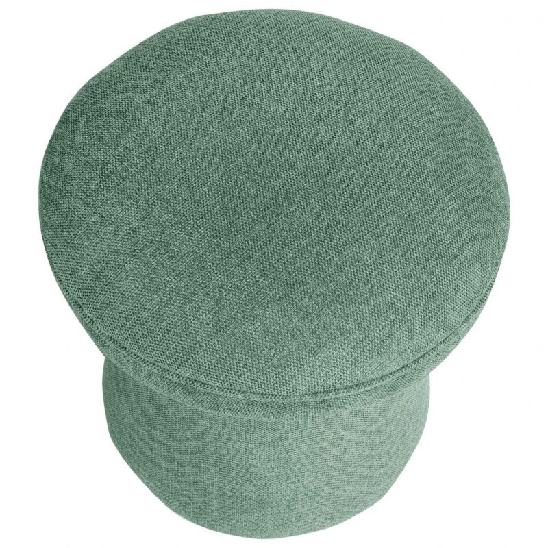 Puff Redondo Tapizado Tela Color Menta ALBIN 4 Puff Redondo Tapizado Tela Color Menta ALBIN - Imagen 2