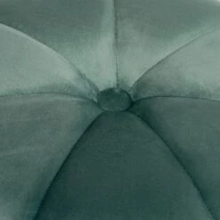 Puff Redondo Tapizado Terciopelo Turquesa BERTO -Demarques Tienda puff redondo tapizado terciopelo turquesa berto 2