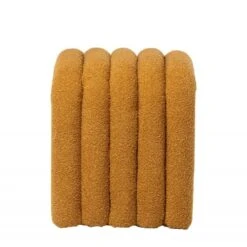 Puff Tapizado En Tela Borreguito Color Mostaza EDY -Demarques Tienda puff tapizado en tela borreguito color mostaza edy 2